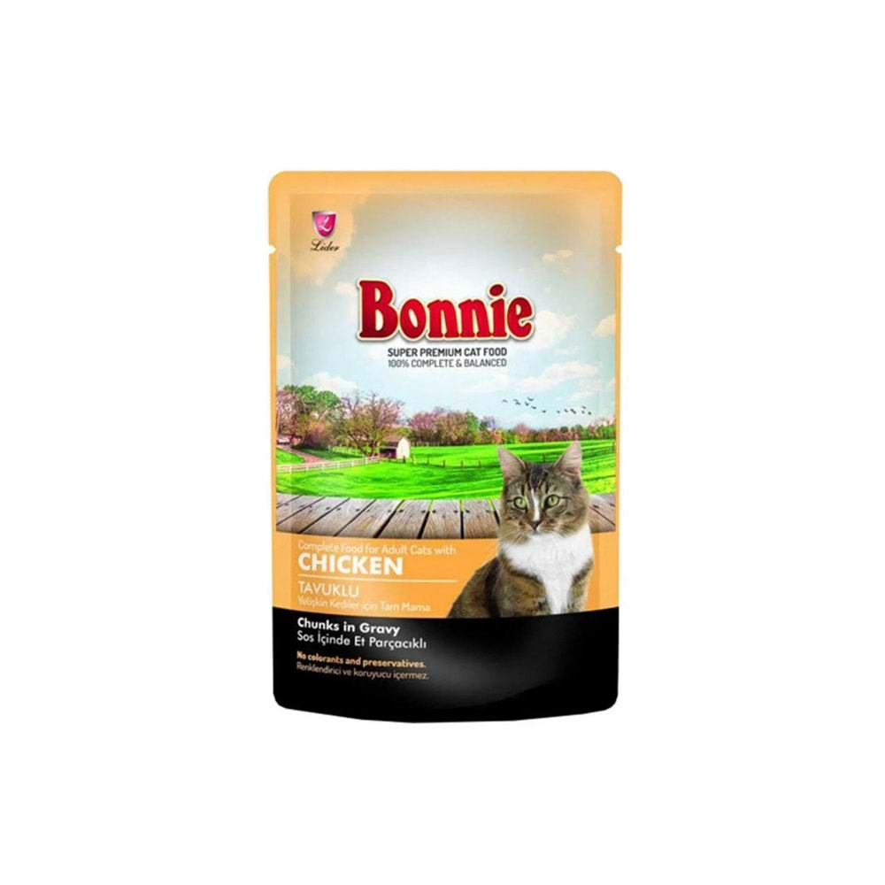 BONNIE Tavuk Etli Kedi Konserve Pouch 85 Gr