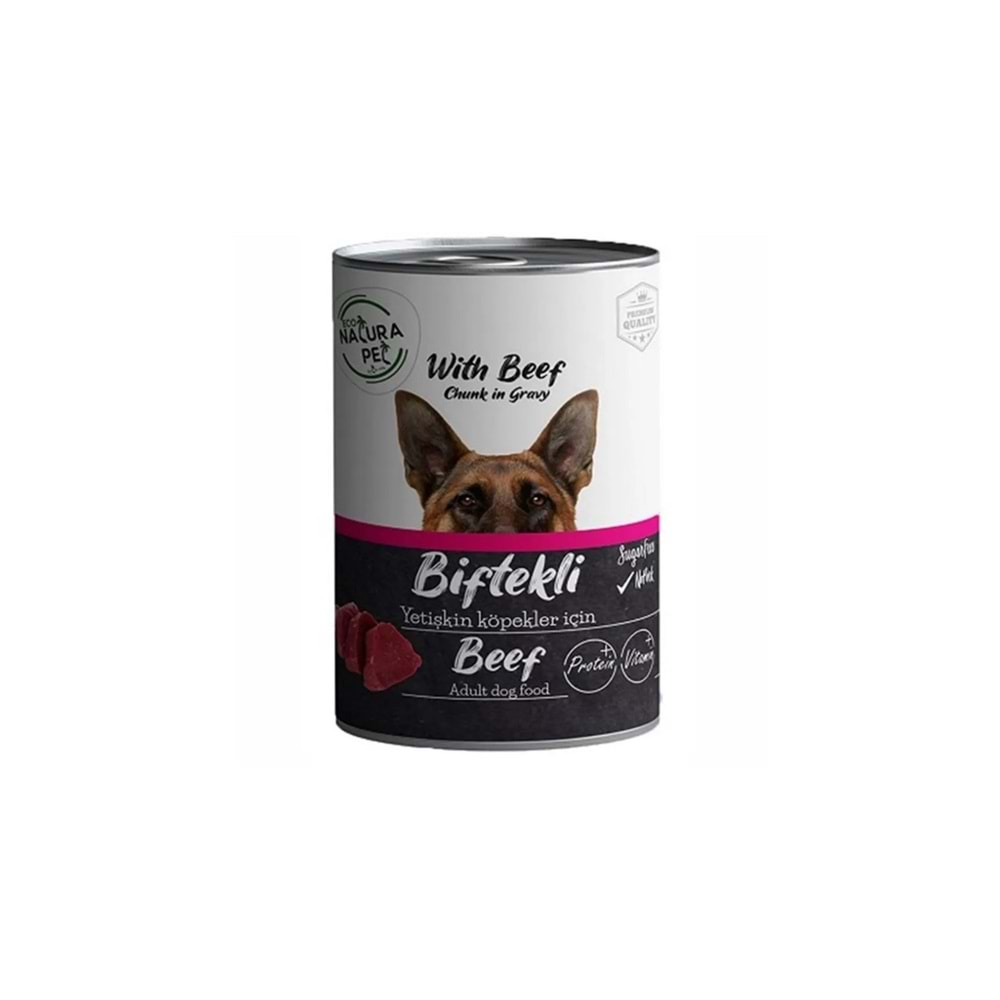 ECO NATURA Pet Biftekli Yetişkin Köpek Konservesi Gravy 400 Gr