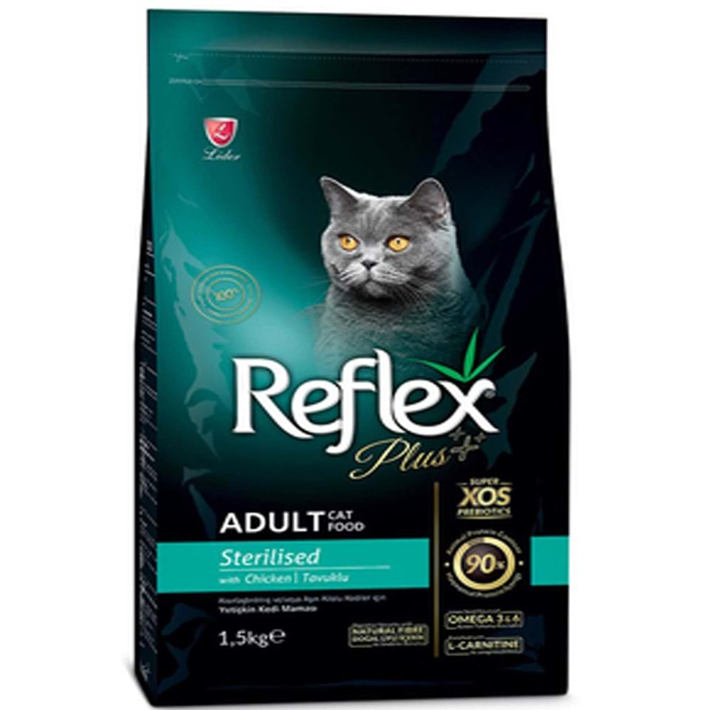 REFLEX Plus Tavuklu Kısırlaştırılmış Kedi Maması 1,5 kg