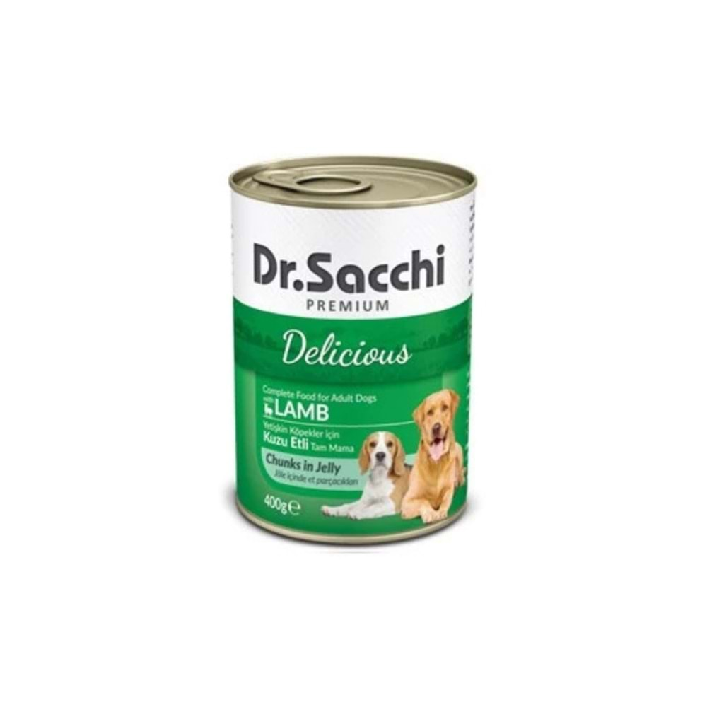 DR.SACCHI KONSERVE KÖPEK KUZU ETLİ 400GR