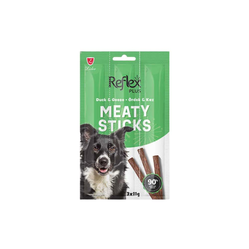 REFLEX Plus Ördek ve Kaz Etli Çubuk Köpek Ödülü 3*11 Gr