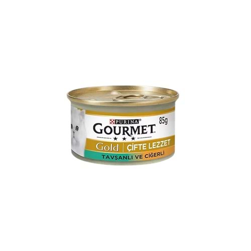 GOURMET Ciğerli Tavşanlı Parçalı Kedi Konservesi 85 gr