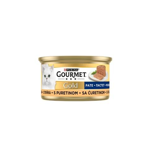 GOURMET Gold Kıyılmış Hindi Etli Yaş Kedi Maması 85 gr