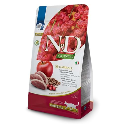 N&D Quinoa Ördek ve Brokolili Kısırlaştırılmış Kedi Maması 1.5 Kg