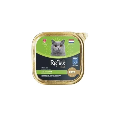 REFLEX Plus Pate Msc Morina Balıklı Kısırlaştırılmış Yetişkin Kedi Konservesi 85Gr