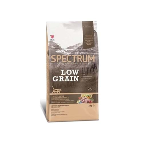 SPECTRUM Low Grain Hindili Ördekli ve Yaban Mersinli Yetişkin Kedi Maması 2kg