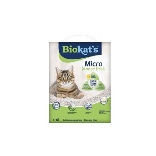 BIOKATS KEDİ KUMU MICRO BIANCO FRESH EXTRA 6LT