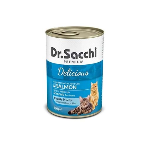 DR.SACCHI KONSERVE KEDİ SOMONlu 400 Gr